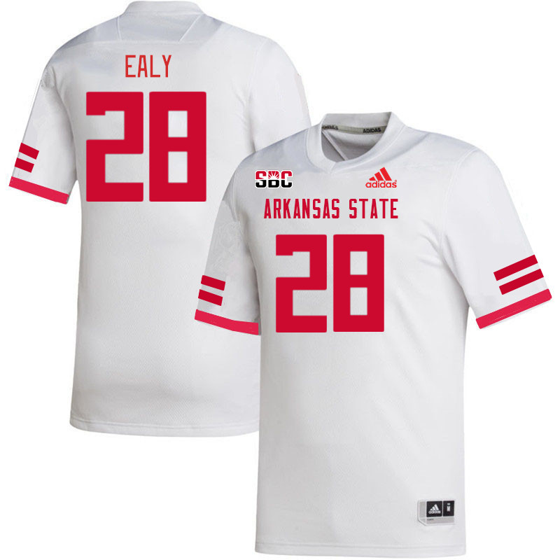 Men-Youth #28 Reagan Ealy Arkansas State Red Wolves College Football Jerseys Stitched-White